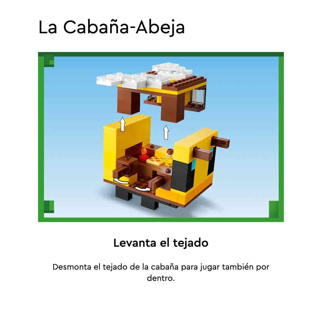 La Cabaña Abeja del Videojuego Minecraft  | LEGO-21241