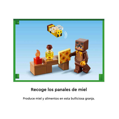 La Cabaña Abeja del Videojuego Minecraft  | LEGO-21241