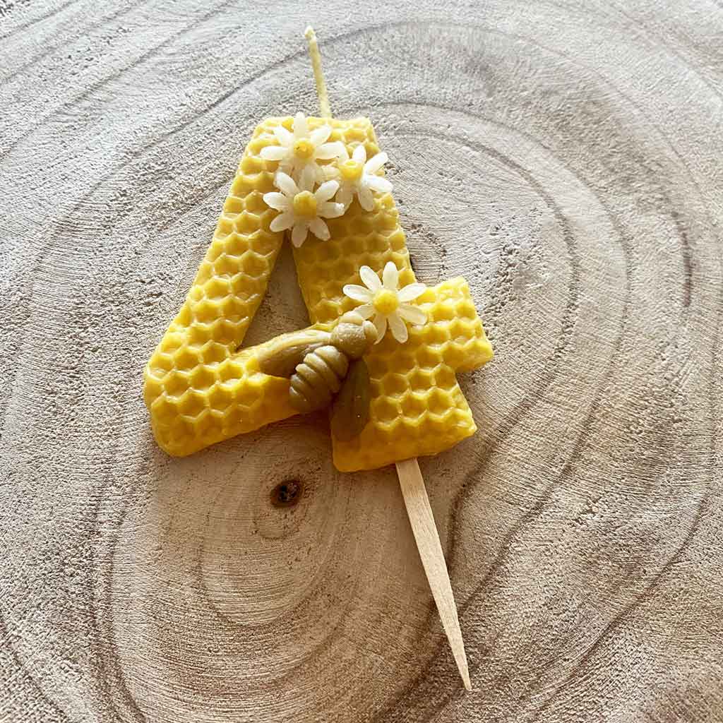 Margaritas | Velas de Cera de Abeja, Números de Cumpleaños