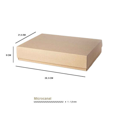 Caja cartón kraft 29,5x21,5x6 cm