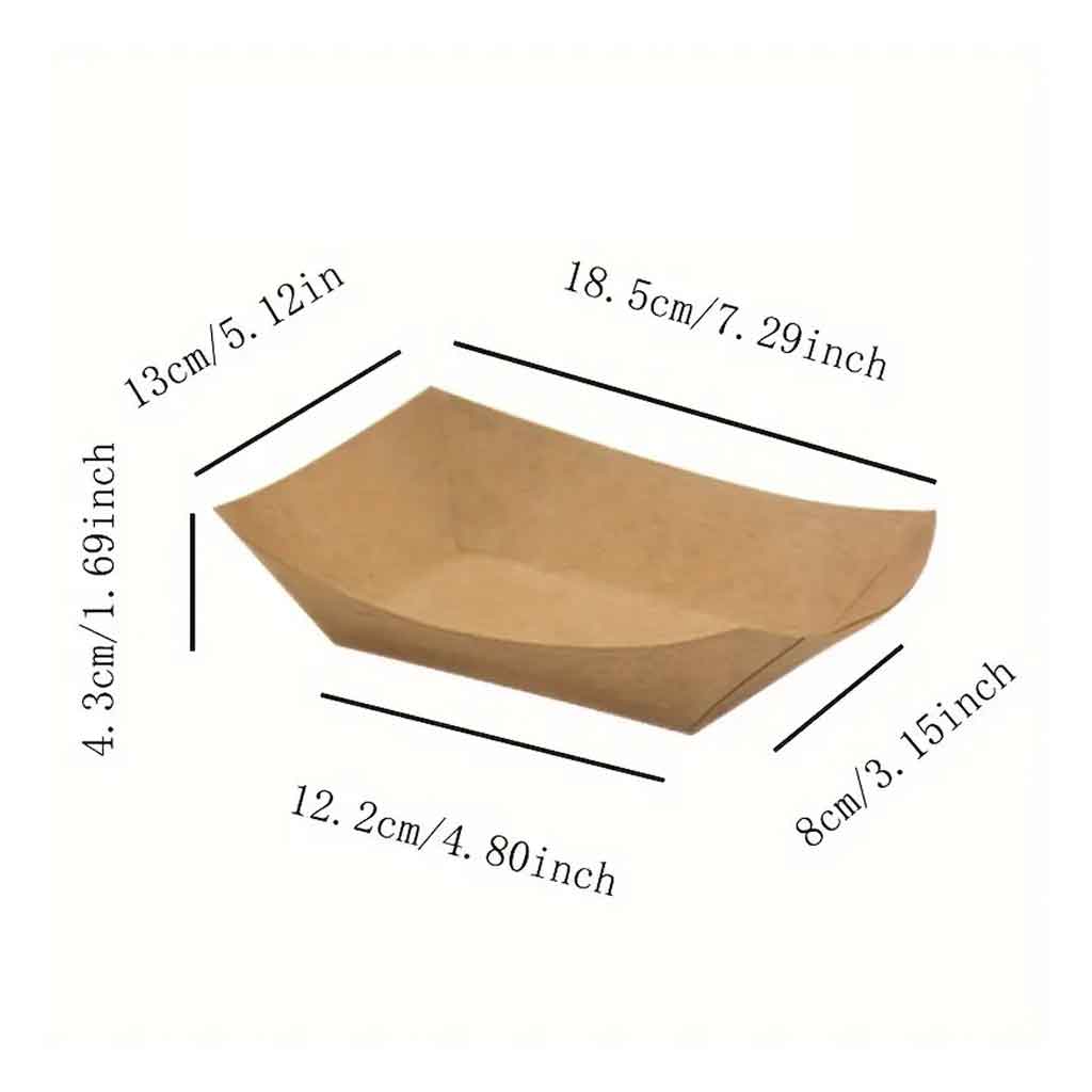 Caja bandeja comida cartón kraft L