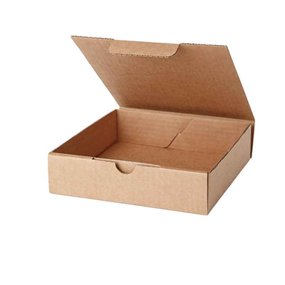 Caja cartón cuadrada kraft 19,5x19x4,5 cm
