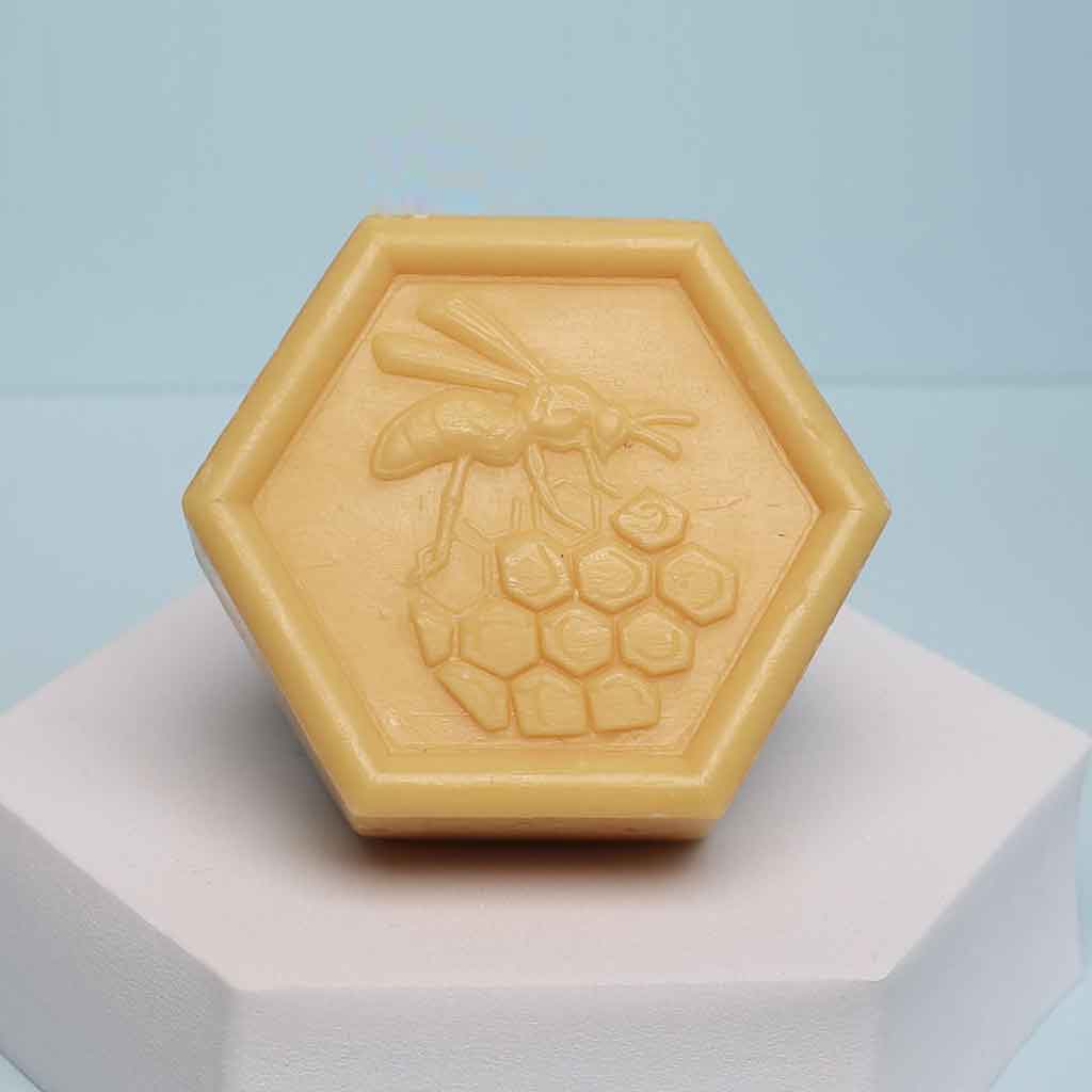 Jabón natural hexagonal vegetal Cera de Abeja y Miel | APINFIORE