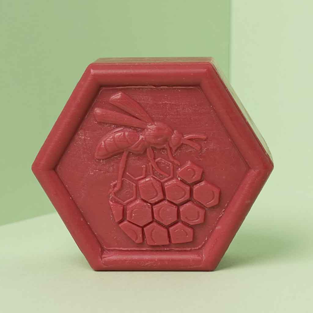 Jabón natural hexagonal vegetal Miel y Frutos Rojos | APINFIORE