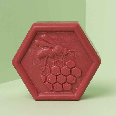Jabón natural hexagonal vegetal Miel y Frutos Rojos | APINFIORE