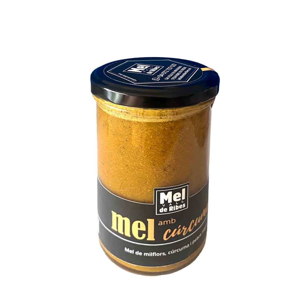 Miel cruda con cúrcuma – Mel Vall de Ribes | Natural y artesanal