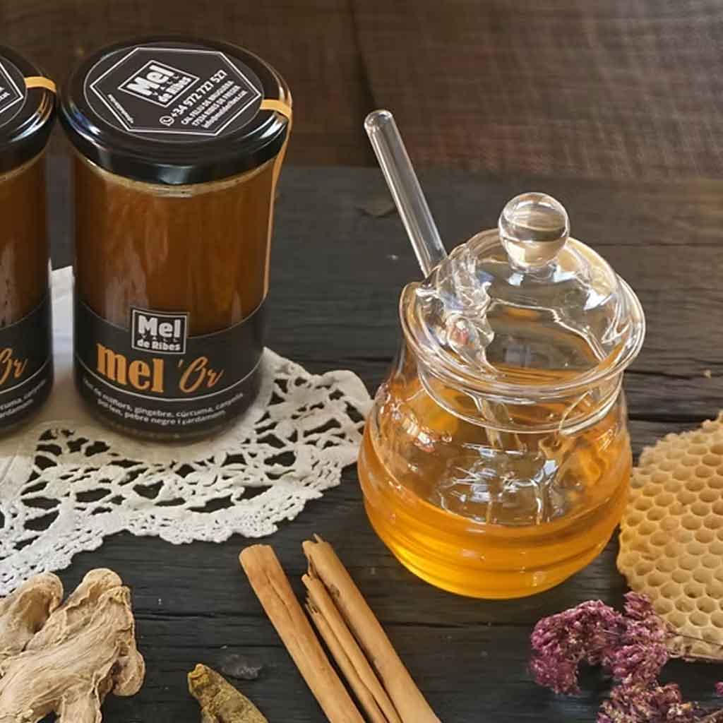 Mel Or, Miel cruda con Cúrcuma, Jengibre y Especias | Mel Vall de Ribes