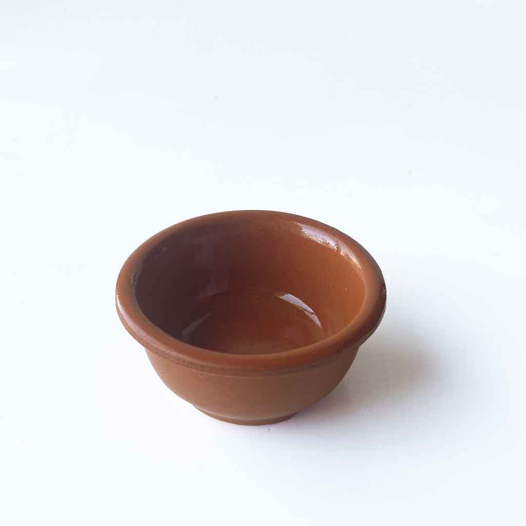 Portavela cuenco pequeño 5,5 cm | terracota